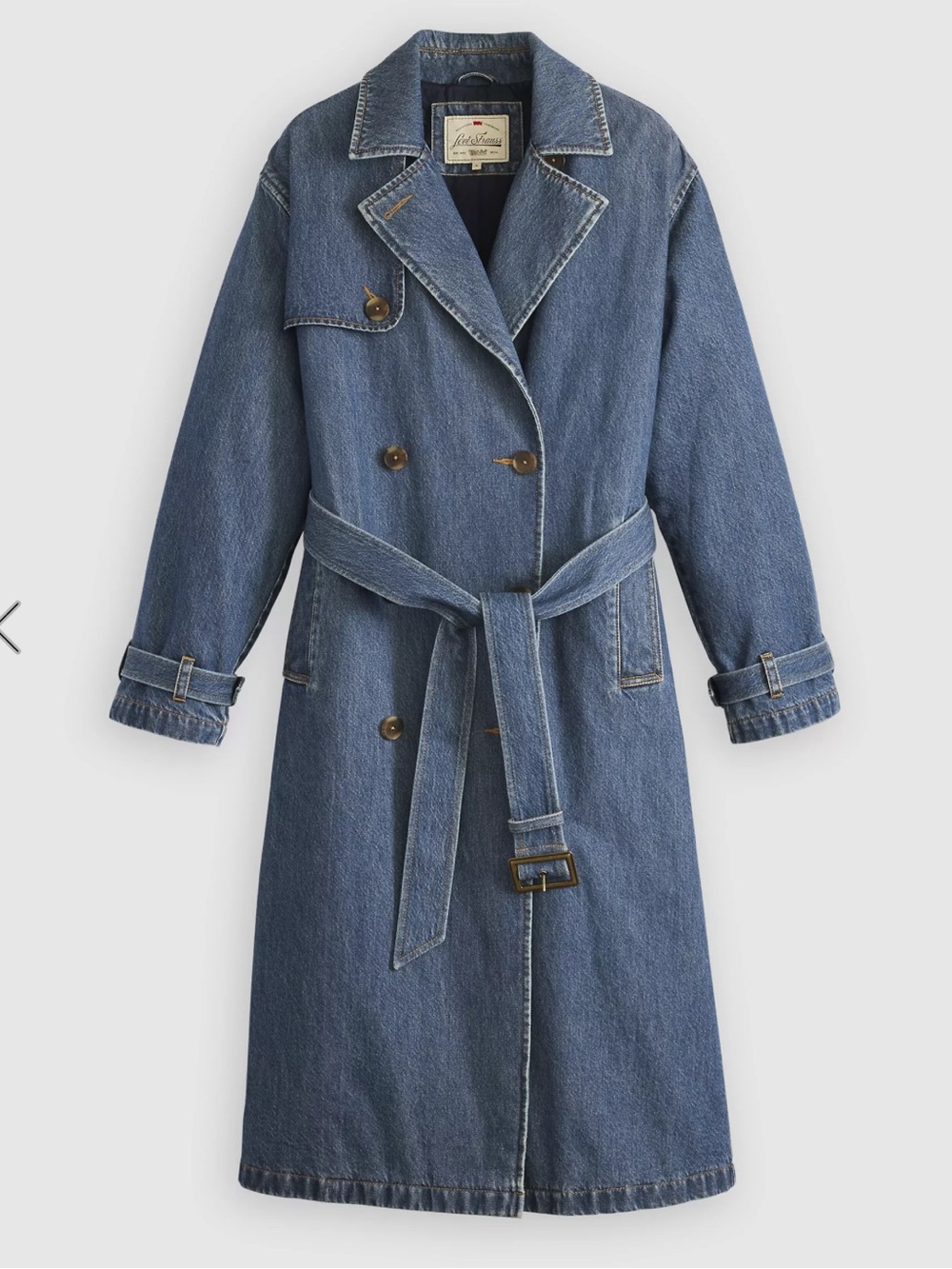 Levi’s Denim Spade trench coat in “let’s get lost again” wash NWT
